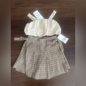 Girls Zara Skort Size 9 & Top Size 8